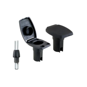 Attwood 91022 black oval two-pin base with cover for an angled navigation-light pole