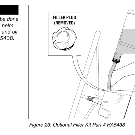 SeaStar HA5438 Bottle Filler Kit Installation Diagram Official SeaStar HA5438 filler kit connection diagram for filling and purging a hydraulic steering helm