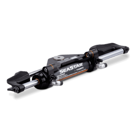Dometic SeaStar HC5358-3 Outboard Steering Cylinder Dometic SeaStar HC5358-3 front-mount outboard hydraulic steering cylinder with inverted plate