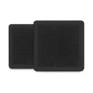 Fusion FM Series Marine Speakers, 7.7" 200-Watt Square Black Flush-Mount Marine Speaker - FM-F77SB