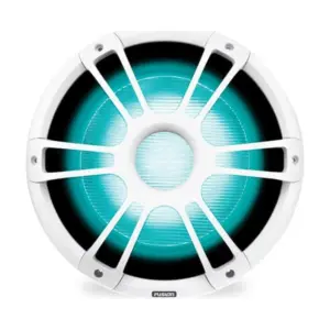 Fusion Marine Subwoofers, 12″ 1,400 Watt Sports White Marine Subwoofer with CRGBW - SG-SL122SPW