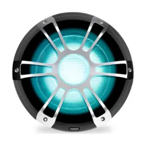 Fusion Marine Subwoofers, 12″ 1,400 Watt Sports Chrome Marine Subwoofer with CRGBW - SG-SL122SPC