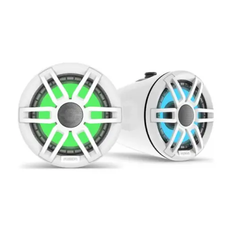 Fusion XS Series Marine Wake Tower Speakers, 6.5" 200-Watt Sports White Marine Wake Tower Speaker with RGB LED Lighting Fusion XS Series Marine Wake Tower Speakers, 6.5" 200-Watt Sports White Marine Wake Tower Speaker with RGB LED Lighting