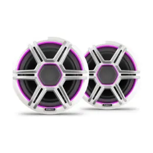 Fusion Apollo Speakers, 7.7" LED Marine Speakers with Sports White Grilles - AP-FL77SPW Fusion Apollo 7.7” LED marine speakers with sports white grilles