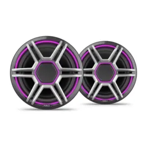 Fusion Apollo Speakers, 8.8" LED Marine Speakers with Sports Grey Grilles - AP-FL88SPG Fusion Apollo 8.8” LED narine speakers with sports gray grilles