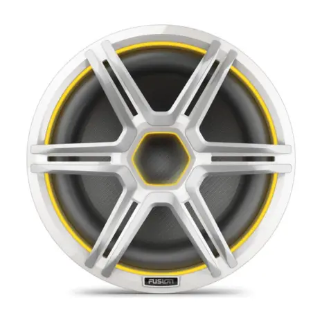 Fusion Apollo Subwoofer, 12" LED Marine Subwoofer with Sports White Grille - AP-SL12SPW Fusion Apollo 12” LED marine subwoofer with sports white grille Fusion Apollo Subwoofer, 12" LED Marine Subwoofer with Sports White Grille - AP-SL12SPW Fusion Apollo 12” LED marine subwoofer with sports white grille