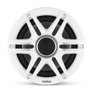 Clarion Marine CMSP Speakers, 6.5" with White and Gray Sport Grille (CMSP-651-SWG)