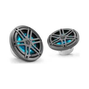 JL Audio M3 Marine Speakers, 6.5" with LED and Grey sport grille - M3-650X-S-Gm-i