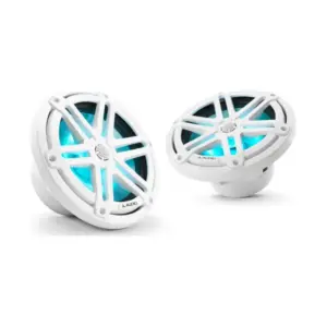 JL Audio M3 Marine Speakers, 7.7" with LED and White sport grille - M3-770X-S-Gw-i