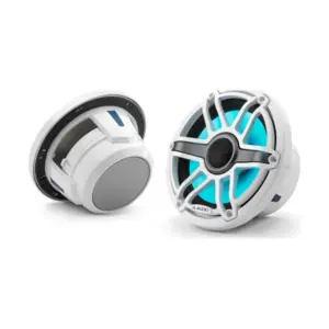 JL Audio M6 Marine Speakers, 7.7" with LED and White sport grille - M6-770X-S-GwGw-i