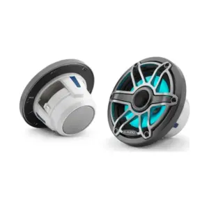 JL Audio M6 Marine Speakers, 6.5" with LED and Titanium sport grille - M6-650X-S-GmTi-i
