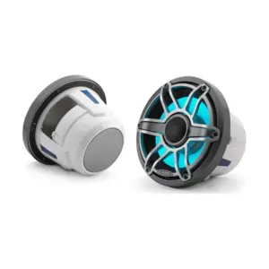 JL Audio M6 Marine Speakers, 8.8" with LED and Titanium sport grille - M6-880X-S-GmTi-i