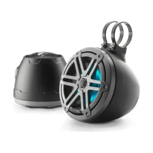 JL Audio VeX Enclosed System, M3 6.5” with LED and Grey Sport Grille (M3-650VEX-Mb-S-Gm-i)