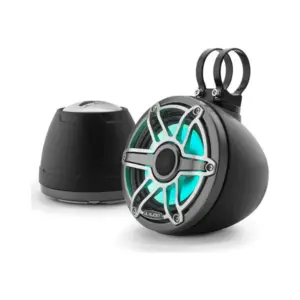 JL Audio VeX Enclosed System, M6 6.5” with LED and Titanium Sport Grille (M6-650VEX-Mb-S-GmTi-i)