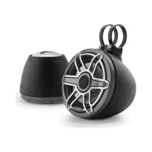 JL Audio VeX Enclosed System, M6 6.5” with Titanium Sport Grille (M6-650VEX-Mb-S-GmTi)
