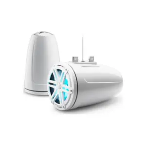 JL Audio M3 Enclosed Tower Speakers, 7.7" with LED and White sport grille - M3-770ETXv3-Gw-S-Gw-i