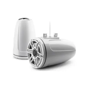 JL Audio M6 Enclosed Tower Speakers, 7.7" with White Sport Grille - M6-770ETXv3-Gw-S-GwGw