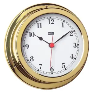 ANVI 32.0386 Polished Brass and Lacquered Time Clock