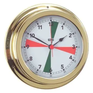 ANVI 32.0405 Polished Brass and Lacquered Radio Silence Clock