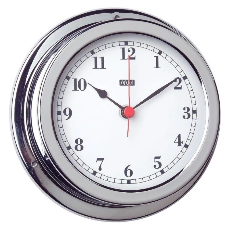 ANVI 32.0471 Polished Brass and Chromed Time Clock