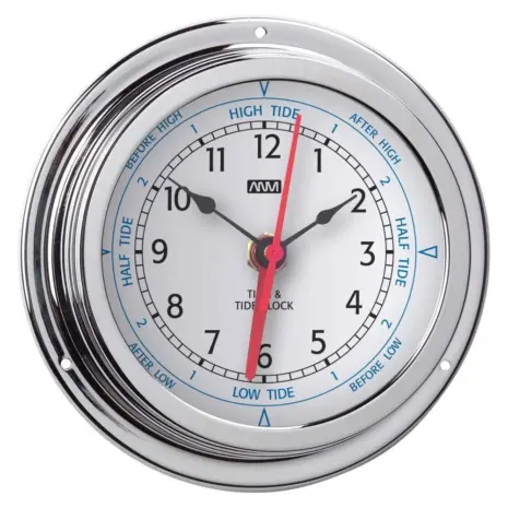 ANVI 32.0755 Polished Brass and Chromed Tide Clock ANVI 32.0755 Polished Brass and Chromed Tide Clock