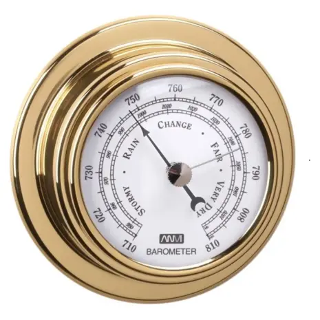 ANVI 32.1051 Polished Brass and Lacquered Barometer ANVI 32.1051 Polished Brass and Lacquered Barometer