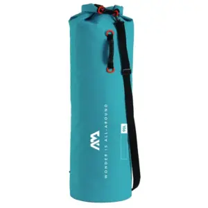 Aqua Marina 90L aqua dry bag - aqua roll-top bag with black shoulder strap