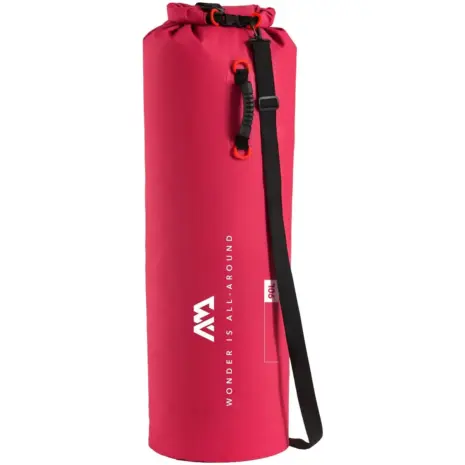 Aqua Marina 90L pink dry bag - tall roll-top bag with black shoulder strap and carry handle Aqua Marina 90L pink dry bag - tall roll-top bag with black shoulder strap and carry handle