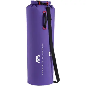 Aqua Marina 90L purple dry bag - purple roll-top bag with black shoulder strap