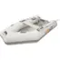 Aqua Marina A-DELUXE inflatable boat - angled view with bench and oars