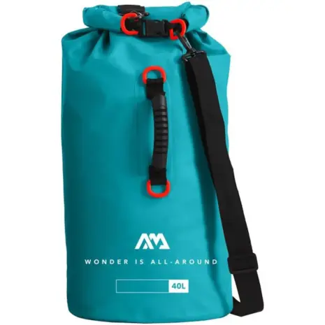 Aqua Marina 40L aqua dry bag - aqua bag with carry handle and black shoulder strap Aqua Marina 40L aqua dry bag - aqua bag with carry handle and black shoulder strap