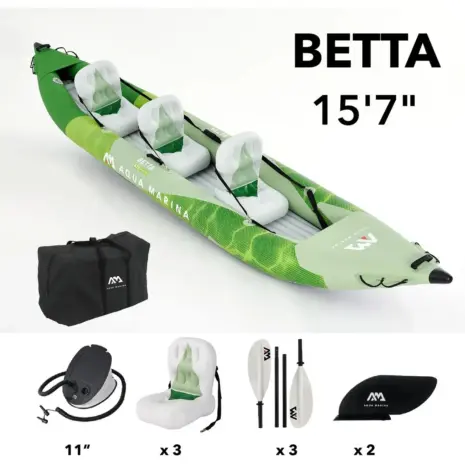Aqua Marina Betta 475 - kayak with bag, pump, seats, paddles and fins Aqua Marina Betta 475 - kayak with bag, pump, seats, paddles and fins