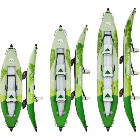 Aqua Marina BETTA - comparison image showing three kayak sizes Aqua Marina BETTA - comparison image showing three kayak sizes