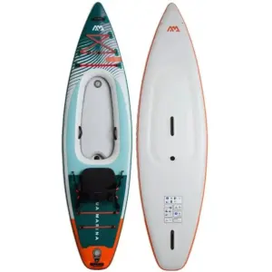 Aqua Marina Cascade - top and underside views with the seat fitted