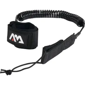 Aqua Marina coil leash - black coiled leash with padded ankle cuff