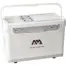Aqua Marina fishing cooler box - front view of the white cooler with handle