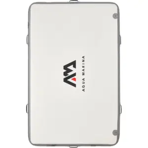 Aqua Marina ISLAND inflatable platform - top view of the white rectangular platform
