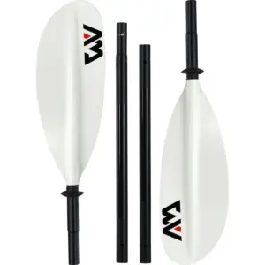 Aqua Marina KP-1 kayak paddle - four paddle sections with white blades and black shafts