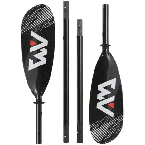 Aqua Marina KP-3 carbon kayak paddle - four paddle sections arranged separately Aqua Marina KP-3 carbon kayak paddle - four paddle sections arranged separately