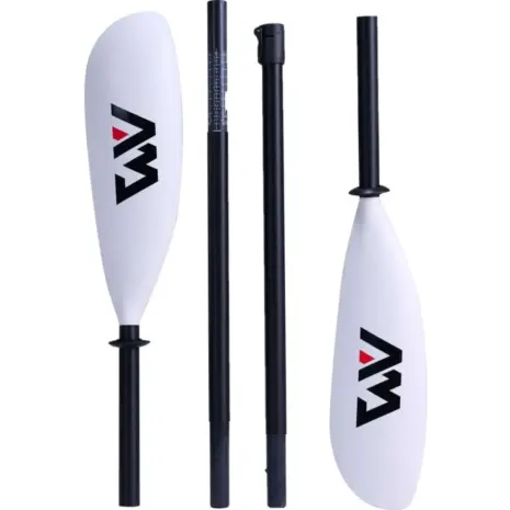 Aqua Marina KP-4 kayak paddle - four paddle sections laid out separately Aqua Marina KP-4 kayak paddle - four paddle sections laid out separately