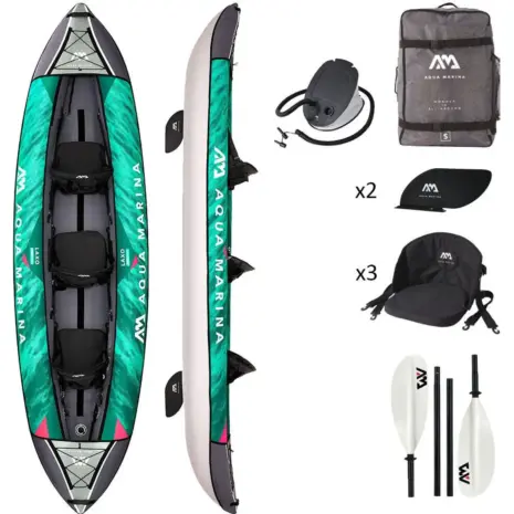 Aqua Marina LAXO 380 - kayak views with seats, pump, bag, fins and paddles Aqua Marina LAXO 380 - kayak views with seats, pump, bag, fins and paddles