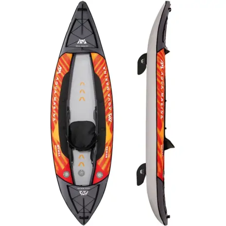 Aqua Marina MEMBA 330 kayak - overhead and side views together Aqua Marina MEMBA 330 kayak - overhead and side views together
