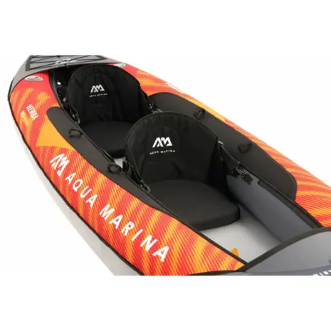 Aqua Marina MEMBA 390 - close-up of the two seats and side tubes Aqua Marina MEMBA 390 - close-up of the two seats and side tubes