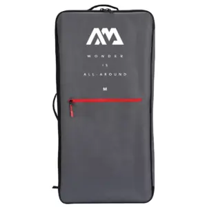 Aqua Marina medium CIRCUPACK backpack - grey rectangular bag with red zipper and medium size marking