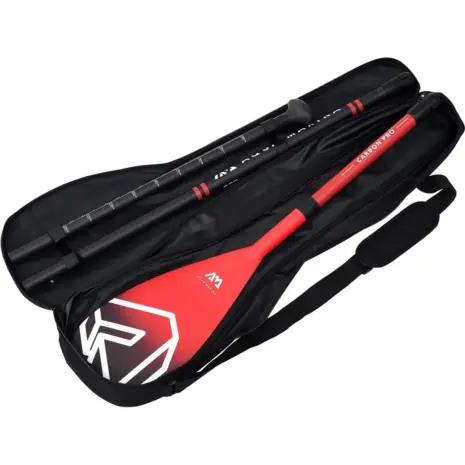 Aqua Marina Paddle Bag - open bag holding a disassembled paddle Aqua Marina Paddle Bag - open bag holding a disassembled paddle