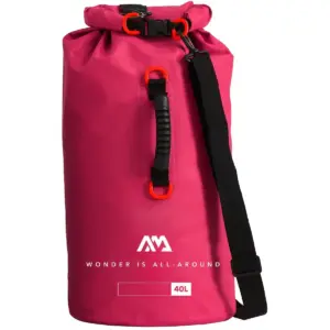 Aqua Marina pink 40L dry bag - pink bag with shoulder strap and carry handle