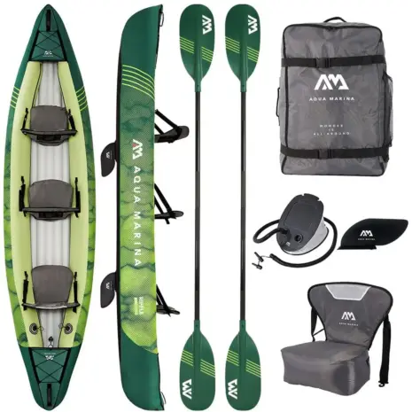 Aqua Marina RIPPLE 370 - canoe views with seat, fins, pump, bag and paddles Aqua Marina RIPPLE 370 - canoe views with seat, fins, pump, bag and paddles