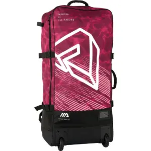 Aqua Marina Raspberry Bag - front view of the bag and wheels