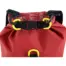 Aqua Marina red 40L dry bag - close-up of the roll-top closure and buckle