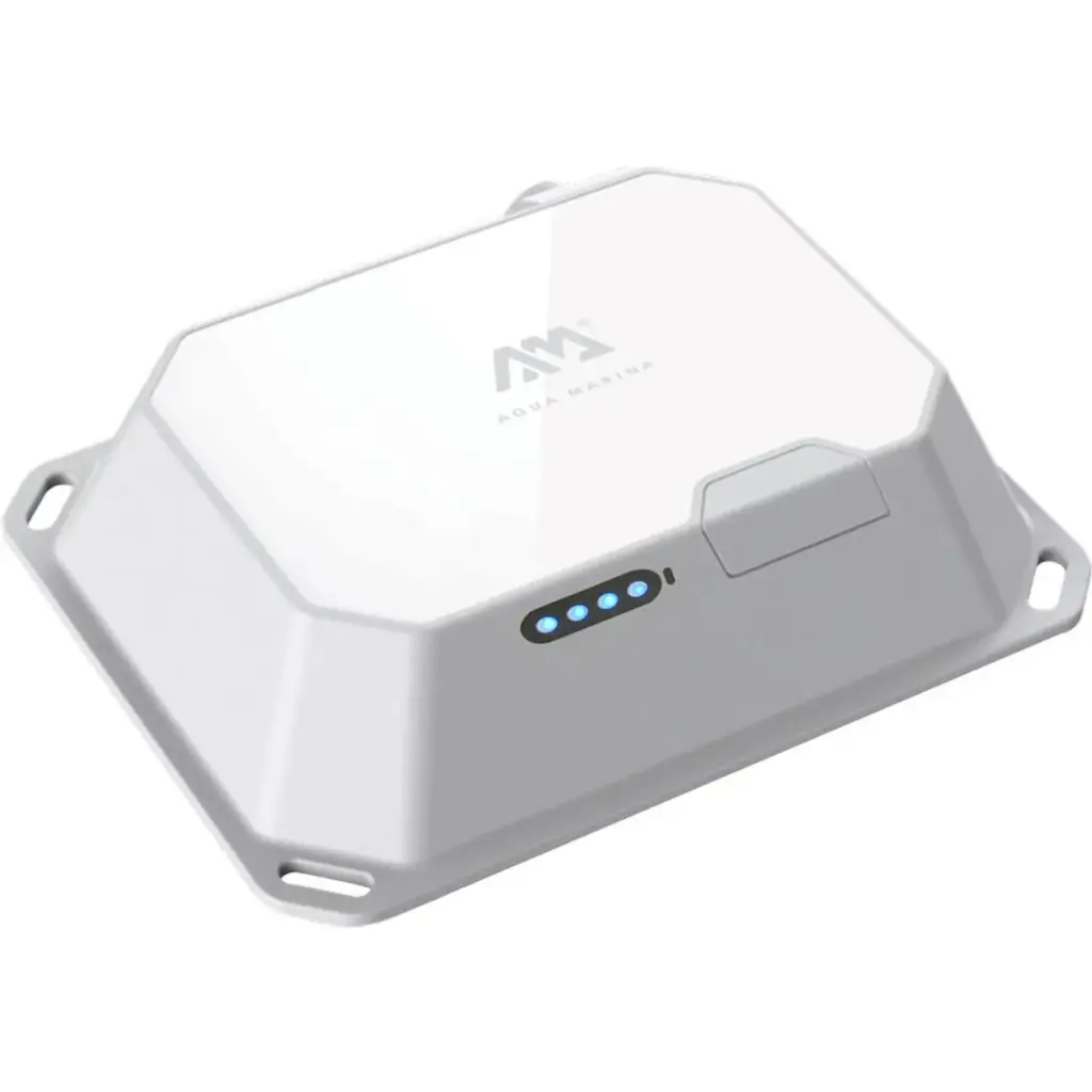 Aqua Marina BlueDrive S battery - white battery housing with four blue indicator lights